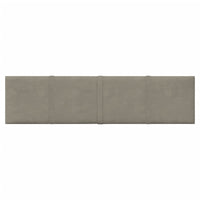 Pannelli Murali 12 pz Grigio Chiaro 60x15 cm Velluto 1,08 m² 344063