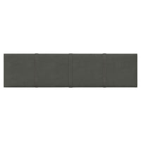 Pannelli Murali 12 pz Grigio Scuro 60x15 cm Velluto 1,08 m² cod mxl 24334