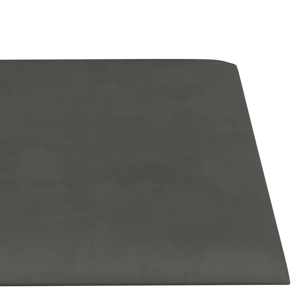 Pannelli Murali 12 pz Grigio Scuro 60x15 cm Velluto 1,08 m² cod mxl 24334