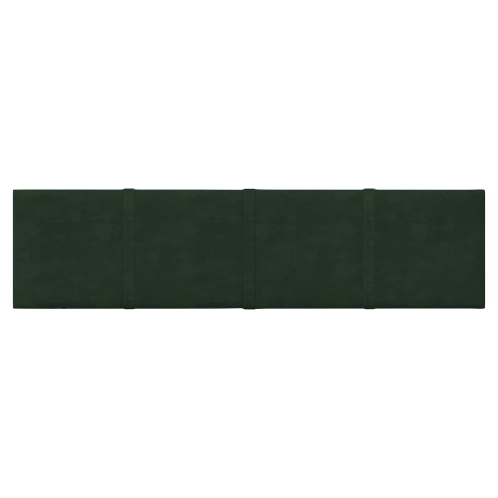 Pannelli Murali 12 pz Verde Scuro 60x15 cm Velluto 1,08 m²