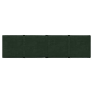 Pannelli Murali 12 pz Verde Scuro 60x15 cm Velluto 1,08 m²