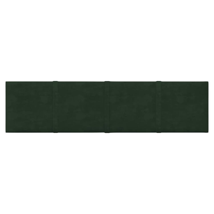 Pannelli Murali 12 pz Verde Scuro 60x15 cm Velluto 1,08 m²