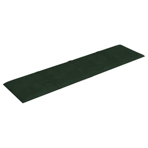 Pannelli Murali 12 pz Verde Scuro 60x15 cm Velluto 1,08 m²