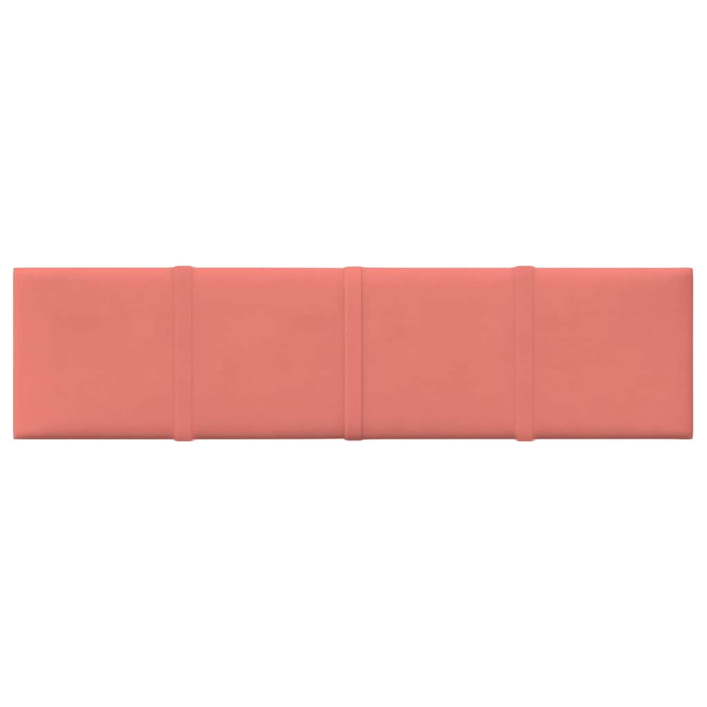 Pannelli Murali 12 pz Rosa 60x15 cm Velluto 1,08 m²