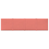 Pannelli Murali 12 pz Rosa 60x15 cm Velluto 1,08 m²