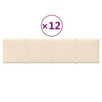 Pannelli Murali 12 pz Crema 60x15 cm Velluto 1,08 m² cod mxl 11760