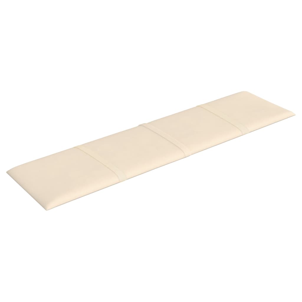 Pannelli Murali 12 pz Crema 60x15 cm Velluto 1,08 m² cod mxl 11760