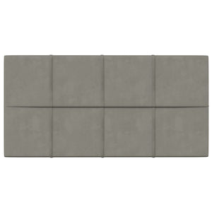 Pannelli Murali 12 pz Grigio Chiaro 60x30 cm in Velluto 2,16 m² cod mxl 21110