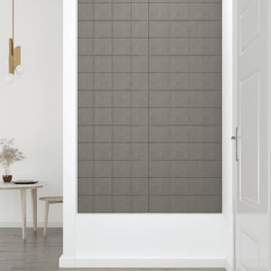 Pannelli Murali 12 pz Grigio Chiaro 60x30 cm in Velluto 2,16 m² cod mxl 21110