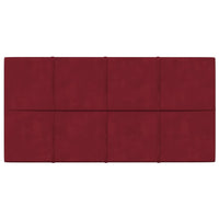 Pannelli Murali 12 pz Rosso Vino 60x30 cm in Velluto 2,16 m²