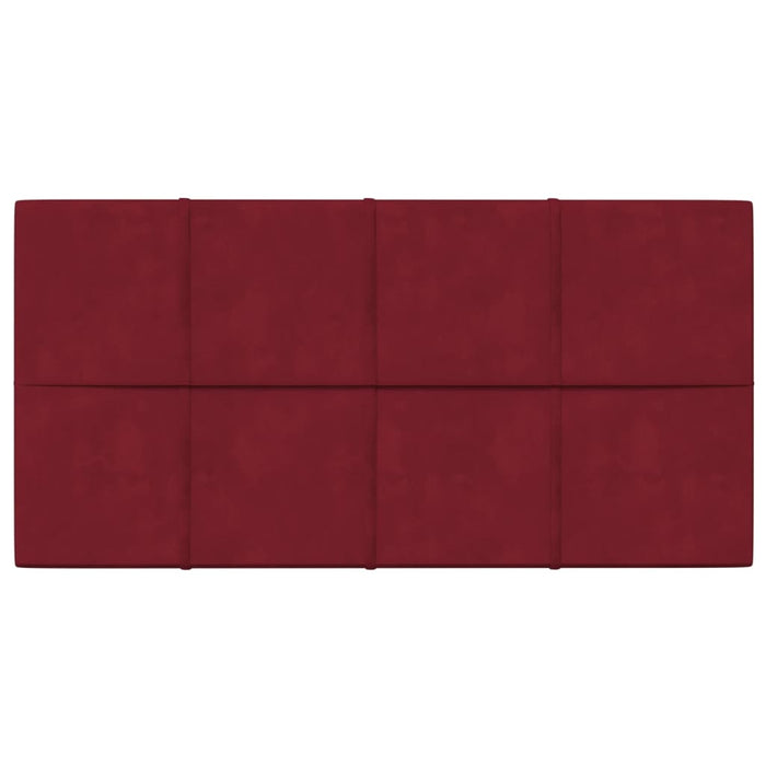 Pannelli Murali 12 pz Rosso Vino 60x30 cm in Velluto 2,16 m²