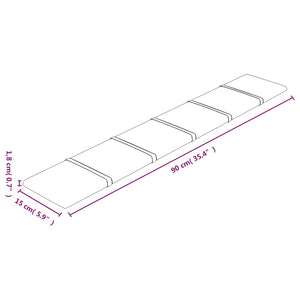 Pannelli Murali 12 pz Marroni 90x15 cm Tessuto 1,62 m² 344096