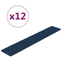 Pannelli Murali 12 pz Blu 90x15 cm Velluto 1,62 m² cod mxl 7718