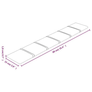 Pannelli Murali 12 pz Marroni 90x15 cm Velluto 1,62 m² cod mxl 25811