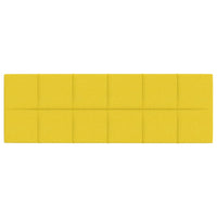 Pannelli Murali 12 pz Giallo chiaro 90x30 cm in Tessuto 3,24 m² 344123