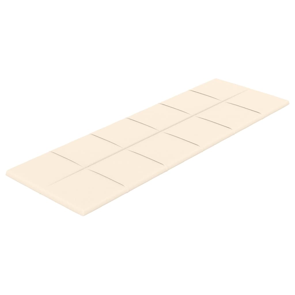 Pannelli Murali 12 pz Crema 90x30 cm Velluto 3,24 m² cod mxl 5576