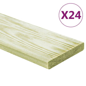 Tavole Pavimento 24pz 2,88 m² 1m Legno Massello Pino Impregnato cod mxl 48762