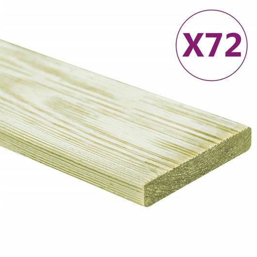 Tavole Pavimento 72pz 8,64 m² 1m Legno Massello Pino Impregnato cod mxl 48756