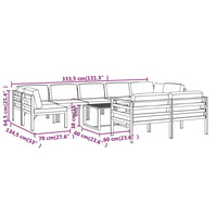 Set Divani da Giardino 10 pz con Cuscini in Alluminio Antracite cod mxl 35805