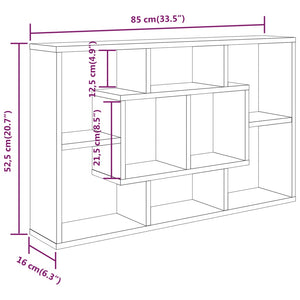 Scaffale a Parete Bianco 85x16x52,5 cm in Legno Multistrato cod mxl 60054