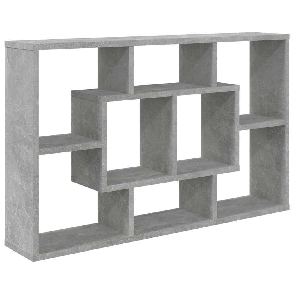 Mensola a Muro Grigio Cemento 85x16x52,5cm in Legno Multistrato cod mxl 32753