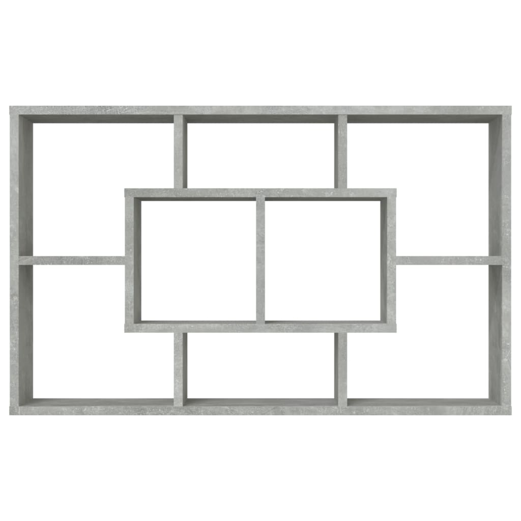 Mensola a Muro Grigio Cemento 85x16x52,5cm in Legno Multistrato cod mxl 32753