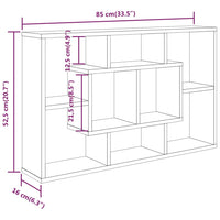 Mensola a Muro Grigio Cemento 85x16x52,5cm in Legno Multistrato cod mxl 32753