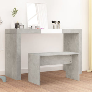 Sgabello Toeletta Grigio Cemento 70x35x45 cm Legno Multistrato cod mxl 48172