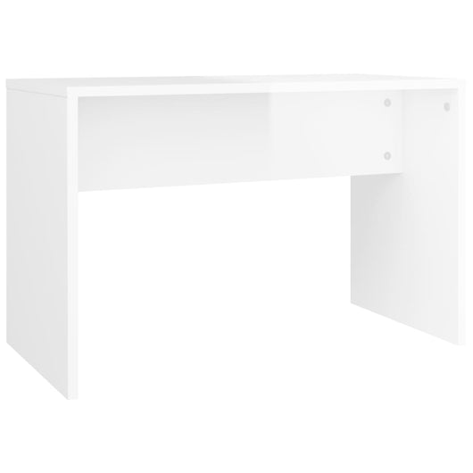 Sgabello da Toeletta Bianco Lucido 70x35x45cm Legno Multistrato 802819