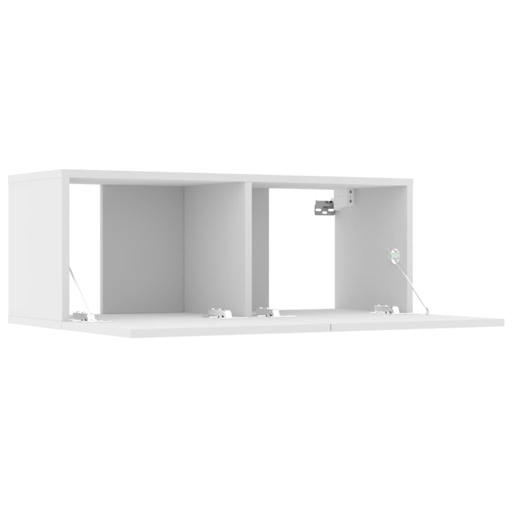 Mobili TV 2 pz Bianchi 80x30x30 cm in Legno Multistrato 804535