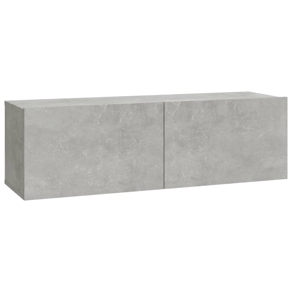 Mobili TV da Parete 2 pz Grigio Cemento 100x30x30 cm in Legno 804548