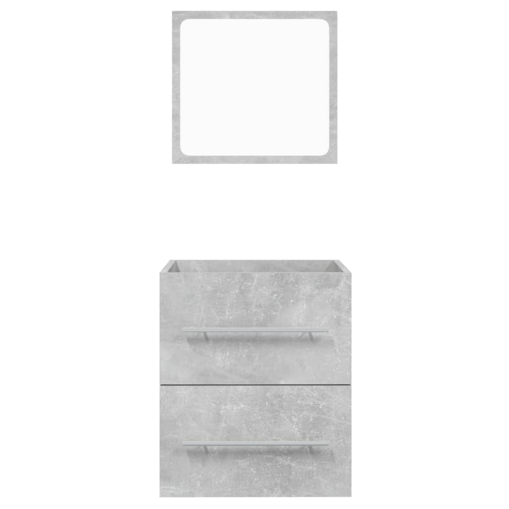 Mobile da Bagno con Specchio Grigio Cemento 41x38,5x48 cm cod 10970