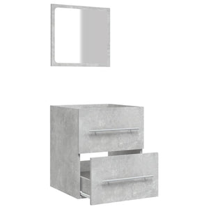 Mobile da Bagno con Specchio Grigio Cemento 41x38,5x48 cm cod 10970