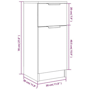 Credenza Rovere Sonoma 30x30x70 cm in Legno Multistrato