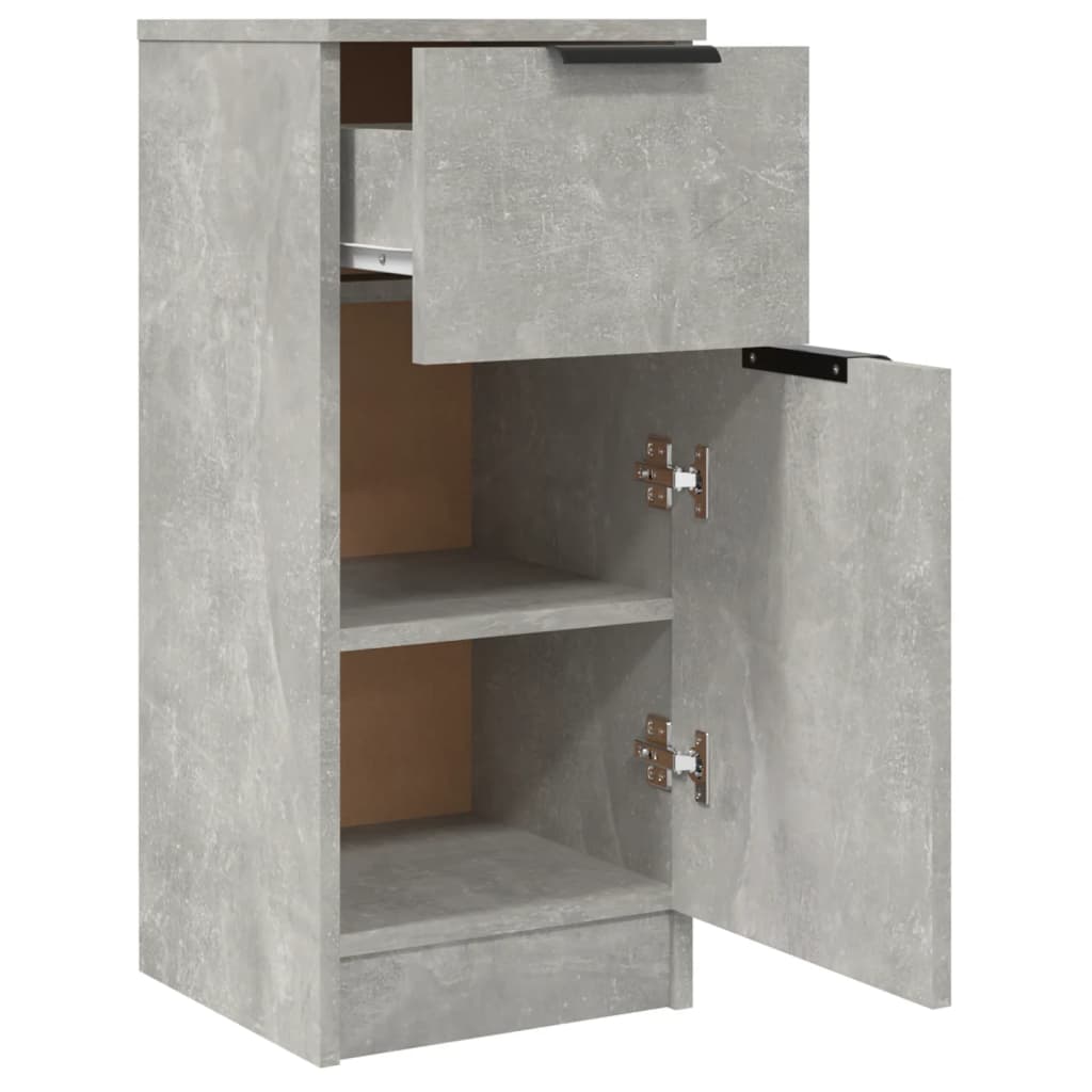 Credenza Grigio Cemento 30x30x70 cm in Legno Multistrato