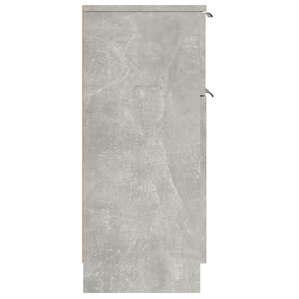 Credenza Grigio Cemento 30x30x70 cm in Legno Multistrato