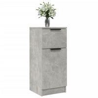 Credenze 2 pz Grigio Cemento 30x30x70 cm in Legno Multistrato