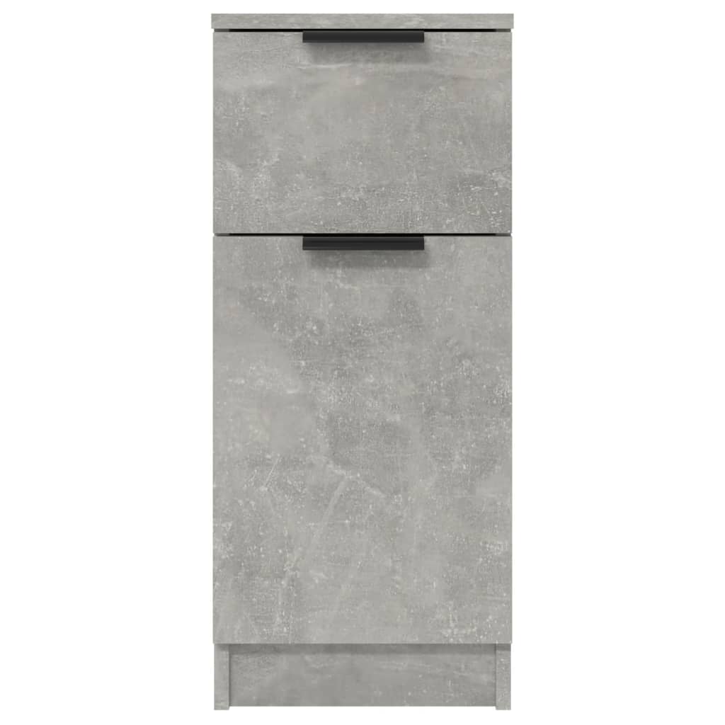 Credenze 2 pz Grigio Cemento 30x30x70 cm in Legno Multistrato