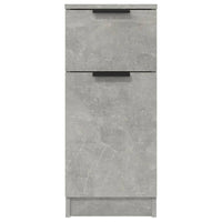 Credenze 2 pz Grigio Cemento 30x30x70 cm in Legno Multistrato