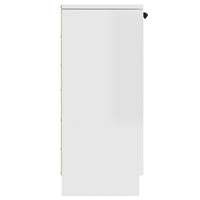 Credenze 2 pz Bianco Lucido 30x30x70 cm in Legno Multistrato cod mxl 13757