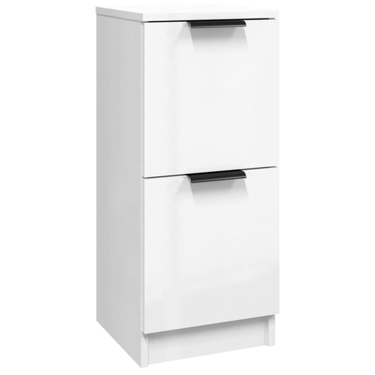 Credenza Bianco Lucido 30x30x70 cm in Legno Multistrato cod mxl 65722