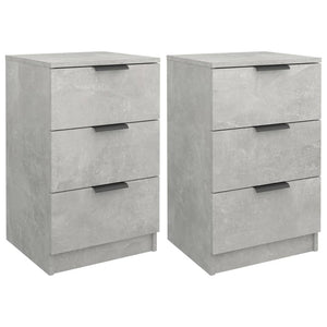 Comodini 2 pz Grigio Cemento 40x36x65 cm 811277