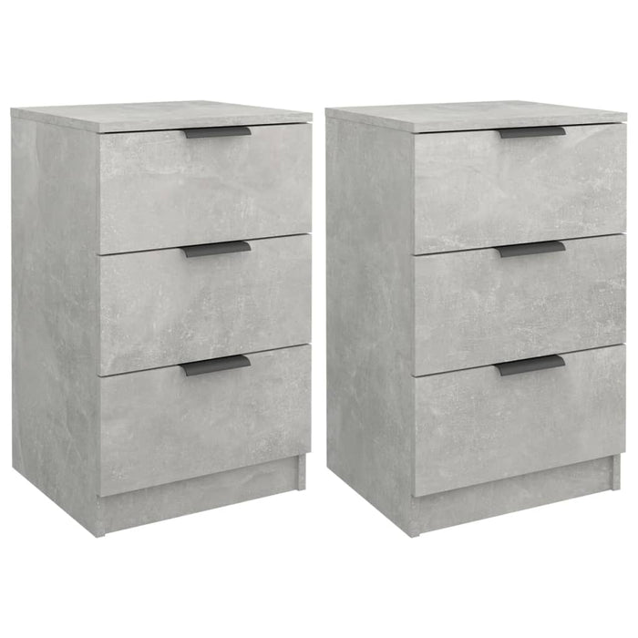 Comodini 2 pz Grigio Cemento 40x36x65 cm 811277