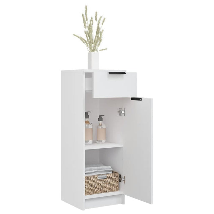 Armadio da Bagno Bianco 32x34x90 cm in Legno Multistrato 811286