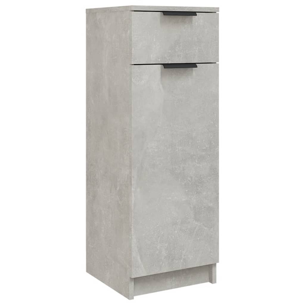 Armadio da Bagno Grigio Cemento 32x34x90cm in Legno Multistrato cod mxl 43171