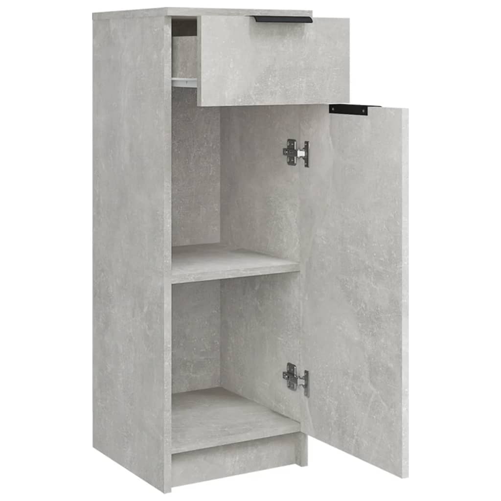 Armadio da Bagno Grigio Cemento 32x34x90cm in Legno Multistrato cod mxl 43171