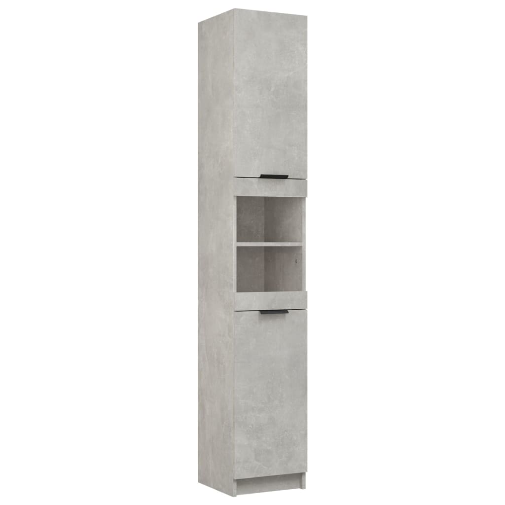 Mobile da Bagno Grigio Cemento 32x34x188,5 cm Legno Multistrato cod mxl 40295