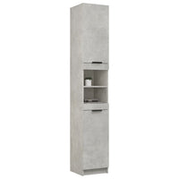 Mobile da Bagno Grigio Cemento 32x34x188,5 cm Legno Multistrato 811326