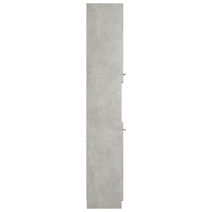 Mobile da Bagno Grigio Cemento 32x34x188,5 cm Legno Multistrato 811326