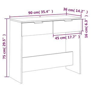 Tavolino da Salotto Bianco 90x36x75 cm in Legno Multistrato 811331